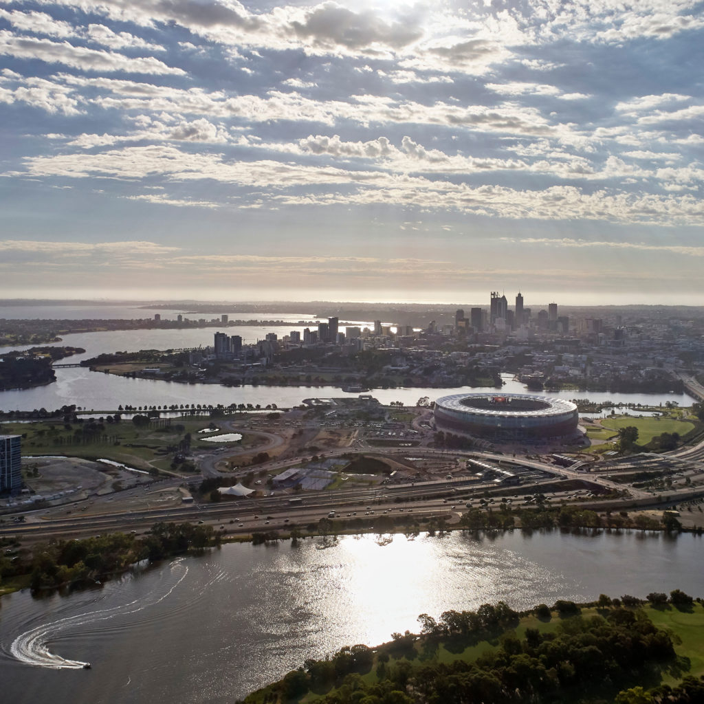 HKS-Designed Optus Stadium Lights Up Perth