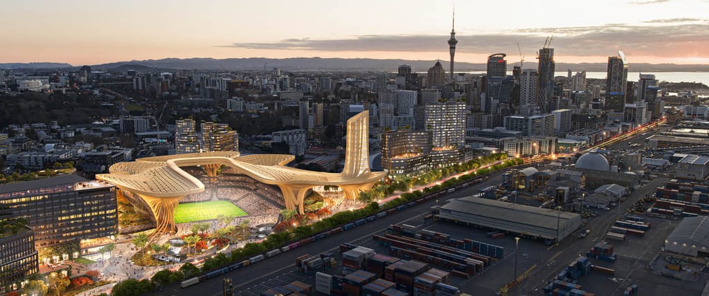 HKS-Designed Auckland Stadium at Quay Park Wins 2024 WAFX Award