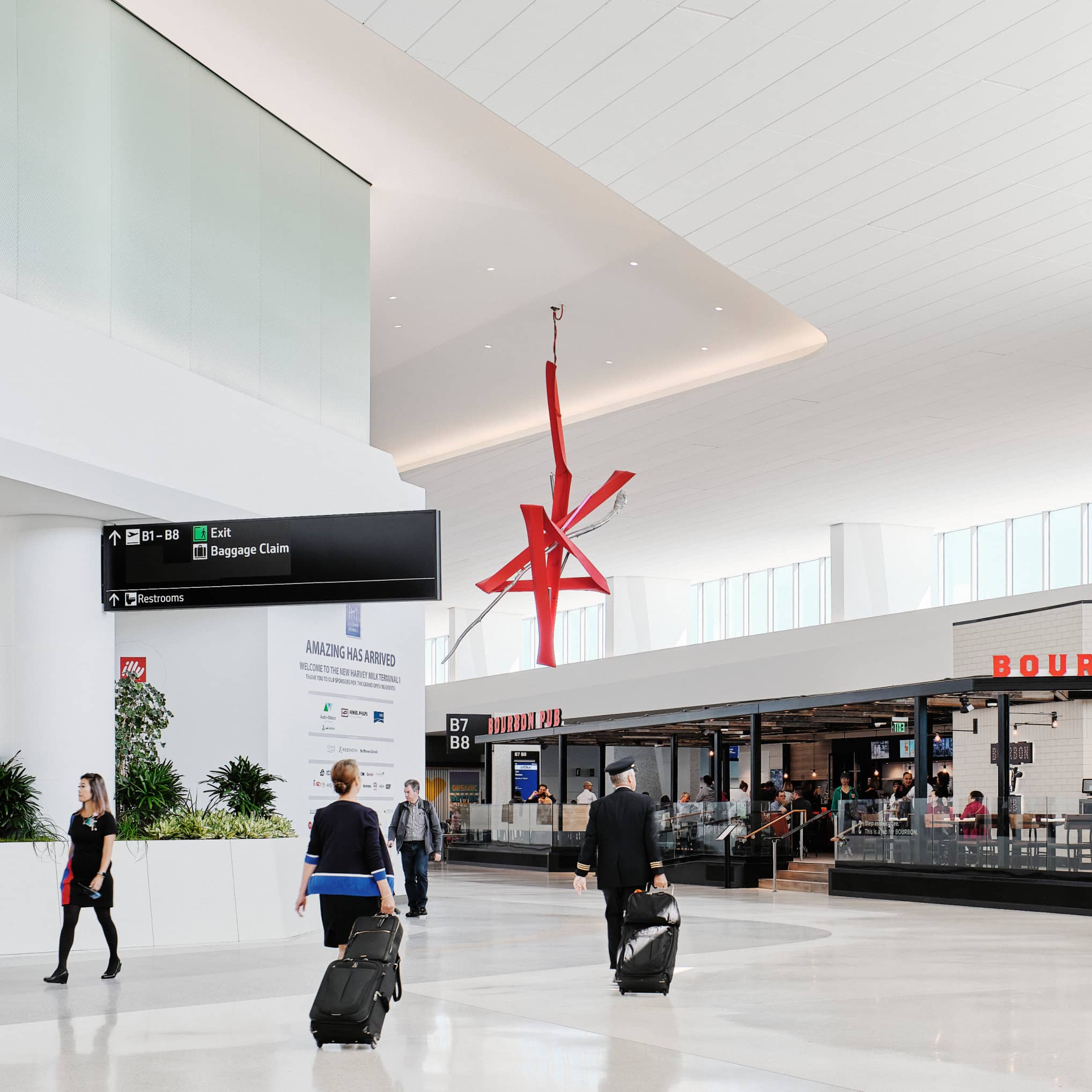 San Francisco International Airport’s Harvey Milk Terminal 1, Boarding Area B